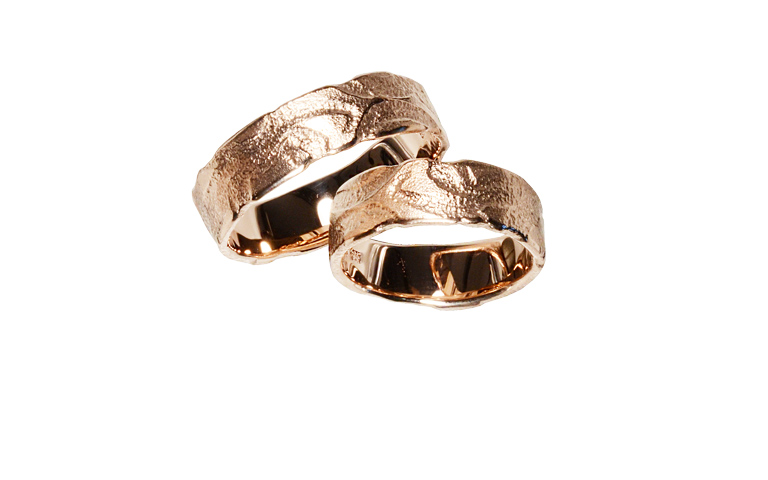 05099+05100-wedding rings, red gold 750